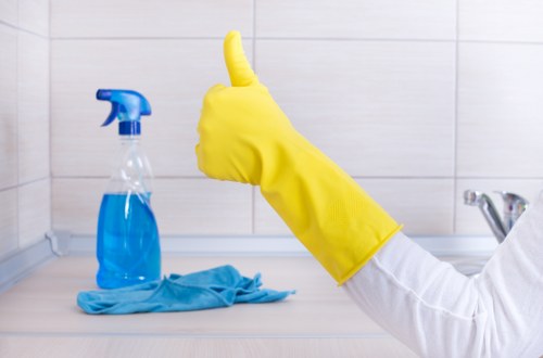 Cleaner preparing a flat for move-in or move-out in Paddington