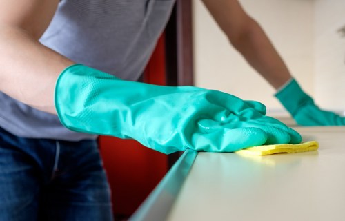 Deep cleaning bathroom surfaces during a Paddington move-out clean