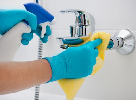 Kitchen and bathroom surfaces cleaned as part of a Paddington move in cleaning service